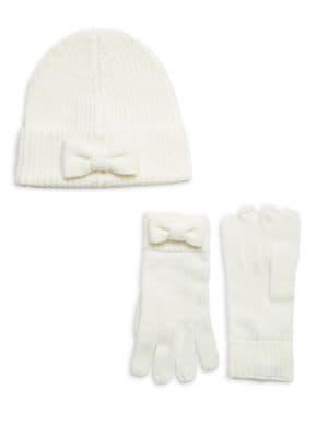 2-Piece Bow Beanie & Gloves Set商品第2张图片规格展示