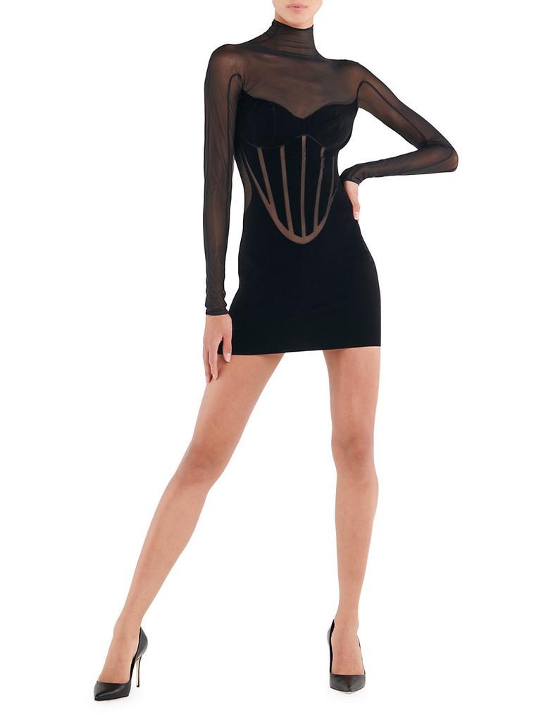 商品Wolford|Wolford x Mugler Flock Shaping Dress,价格¥5816,第4张图片详细描述