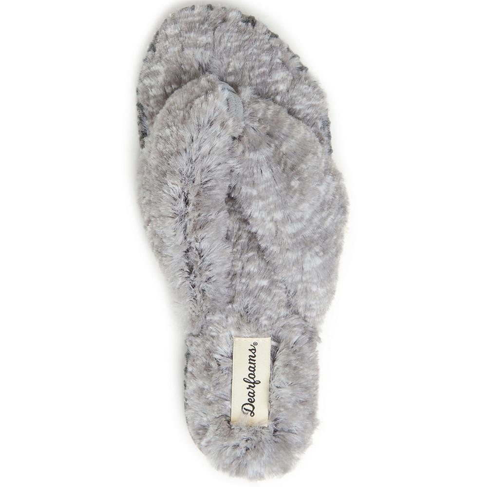 Women's Marie Furry Thong Slippers商品第3张图片规格展示