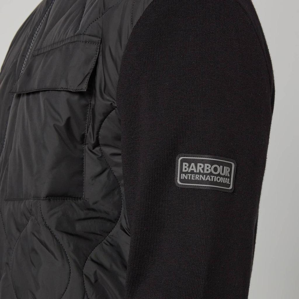 Barbour International Men's Slipstream Quilt Knit Jacket - Black商品第4张图片规格展示