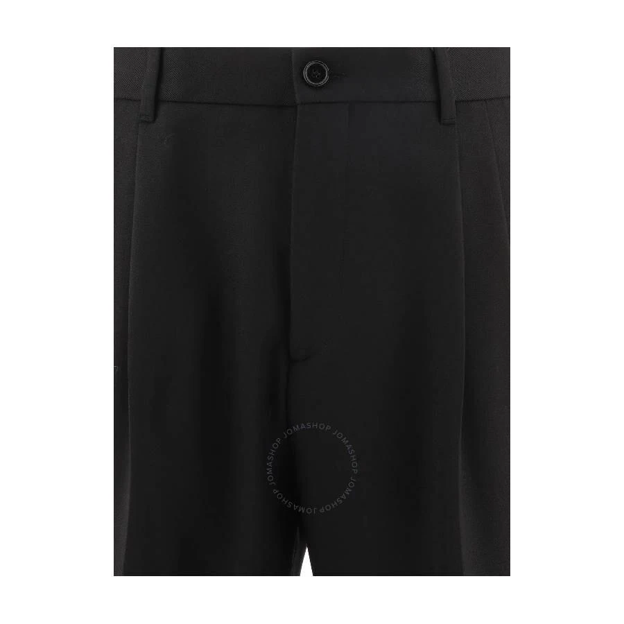 商品Burberry|Men's Black Wide Leg Wool Twill Trousers,价格¥738,第3张图片详细描述