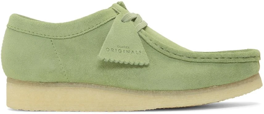 商品Clarks|Green Suede Wallabee Moccasins 沙漠靴,价格¥802,第1张图片