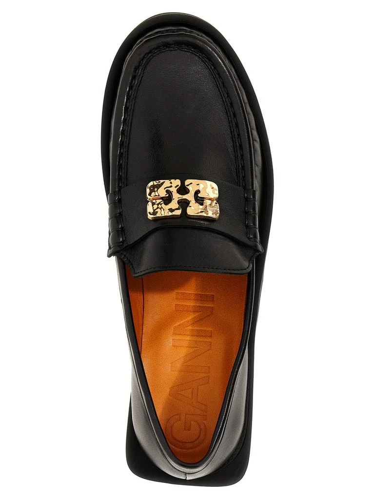 商品Ganni|Ganni Logo-Plaque Slip-On Loafers,价格¥2055,第3张图片详细描述