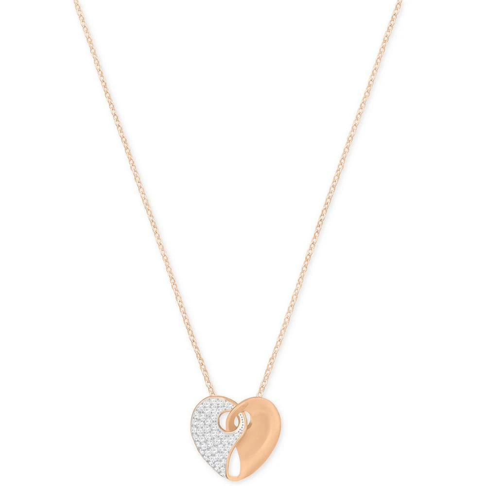 商品Swarovski|Two-Tone Pavé Heart Pendant Necklace,价格¥744,第1张图片