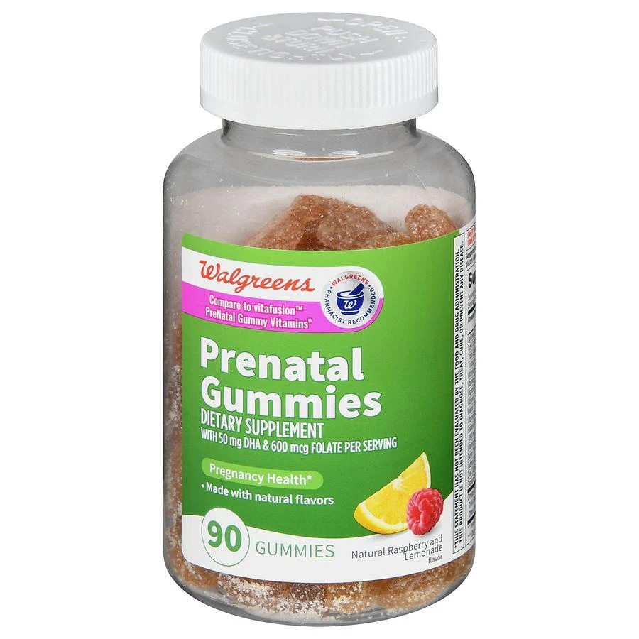 商品Walgreens|Prenatal Gummies (45 days) Natural Raspberry and Lemonade,价格¥97,第1张图片