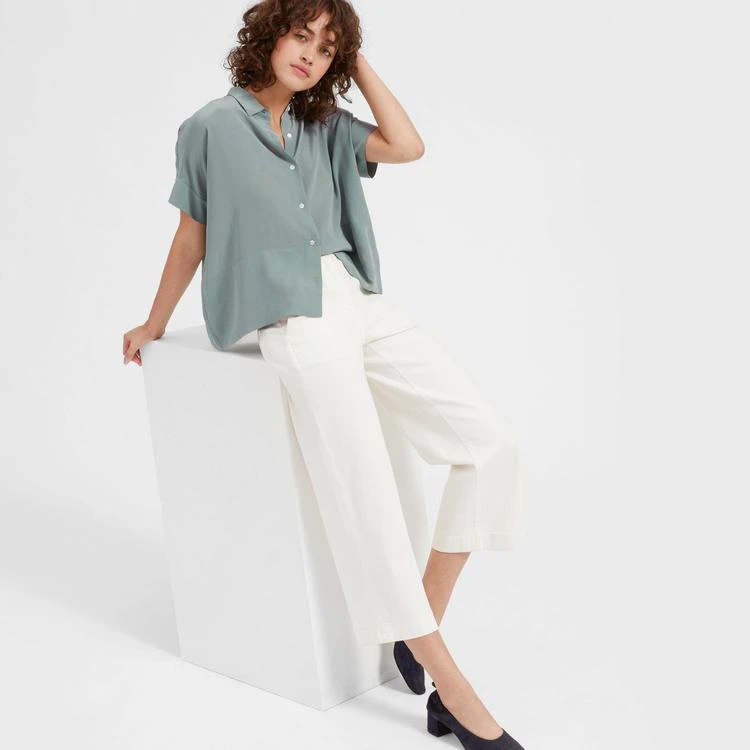 商品Everlane|丝绸短袖宽松衬衫,价格¥509-¥523,第1张图片