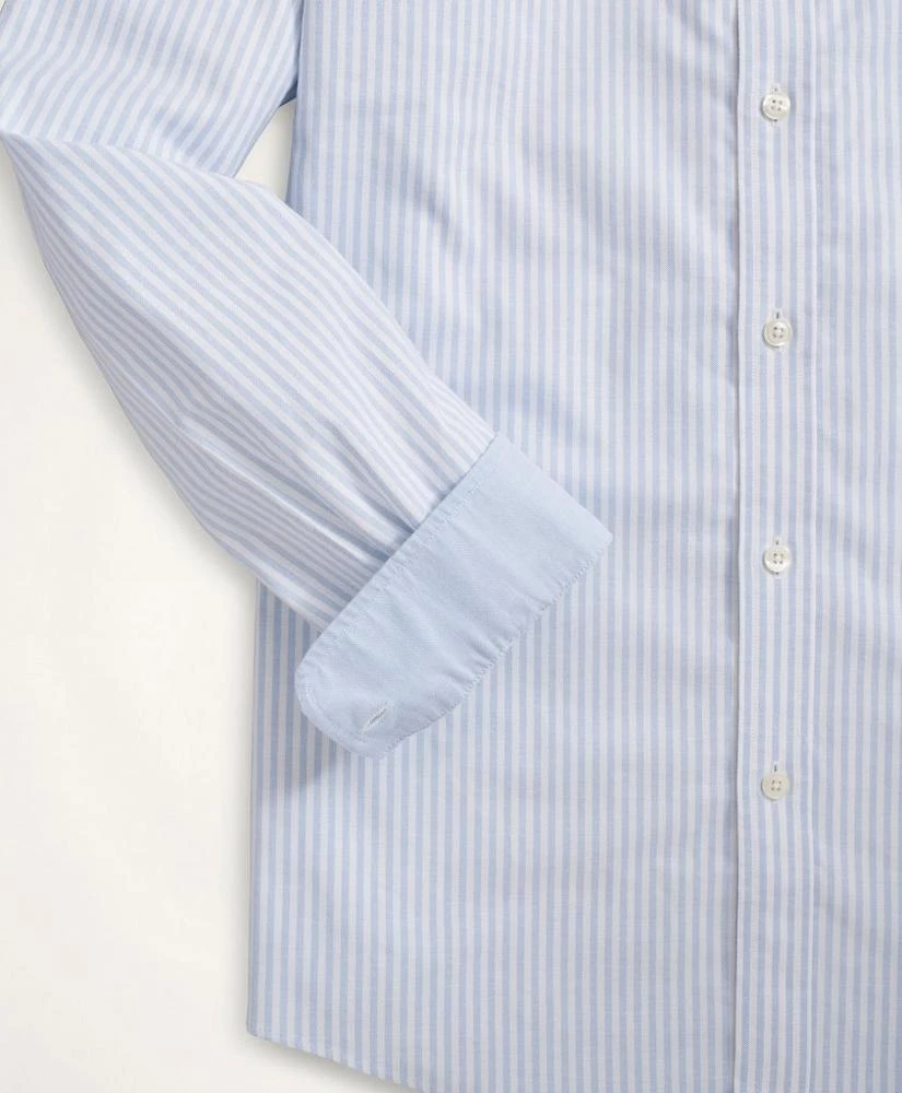 商品Brooks Brothers|Stretch Non-Iron Oxford Button-Down Collar, Bengal Stripe Sport Shirt,价格¥603,第3张图片详细描述
