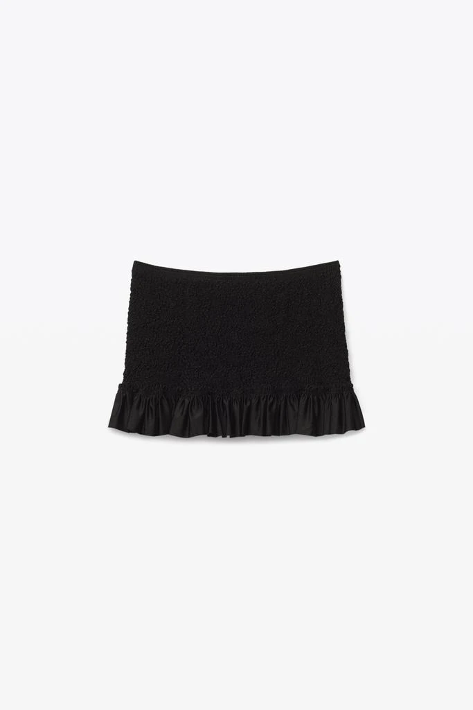 商品Alexander Wang|RUFFLE HEM MINI SKIRT IN SMOCKED JERSEY,价格¥1627,第3张图片详细描述