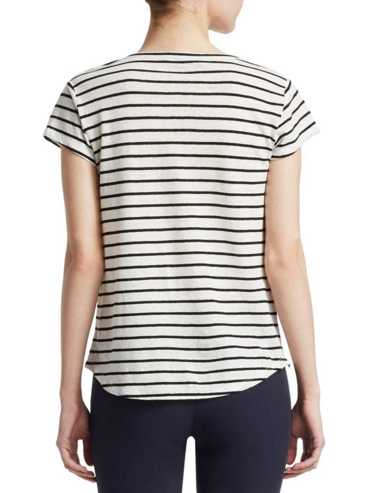商品Theory|Striped Linen-Blend Tee,价格¥422,第2张图片详细描述