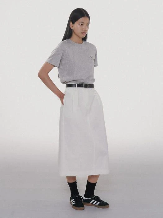 商品tetu|Classic Pin Tuck Skirt_White,价格¥941,第2张图片详细描述