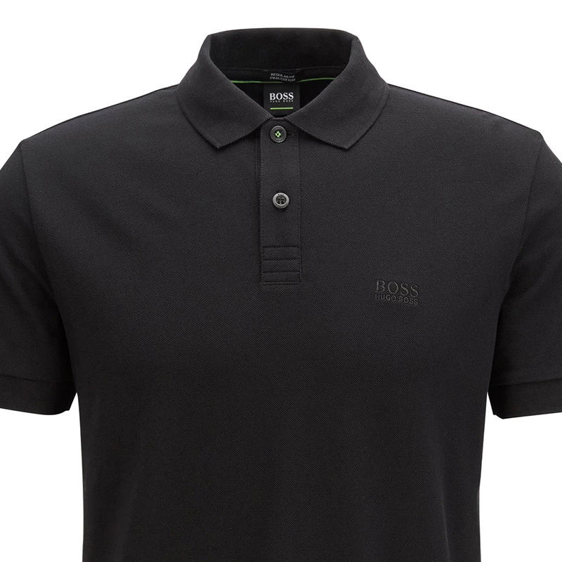 Hugo Boss 雨果博斯 男士纯色纯棉刺绣BOSS胸标时尚休闲短袖POLO衫 PIRO-50388956-001 商品
