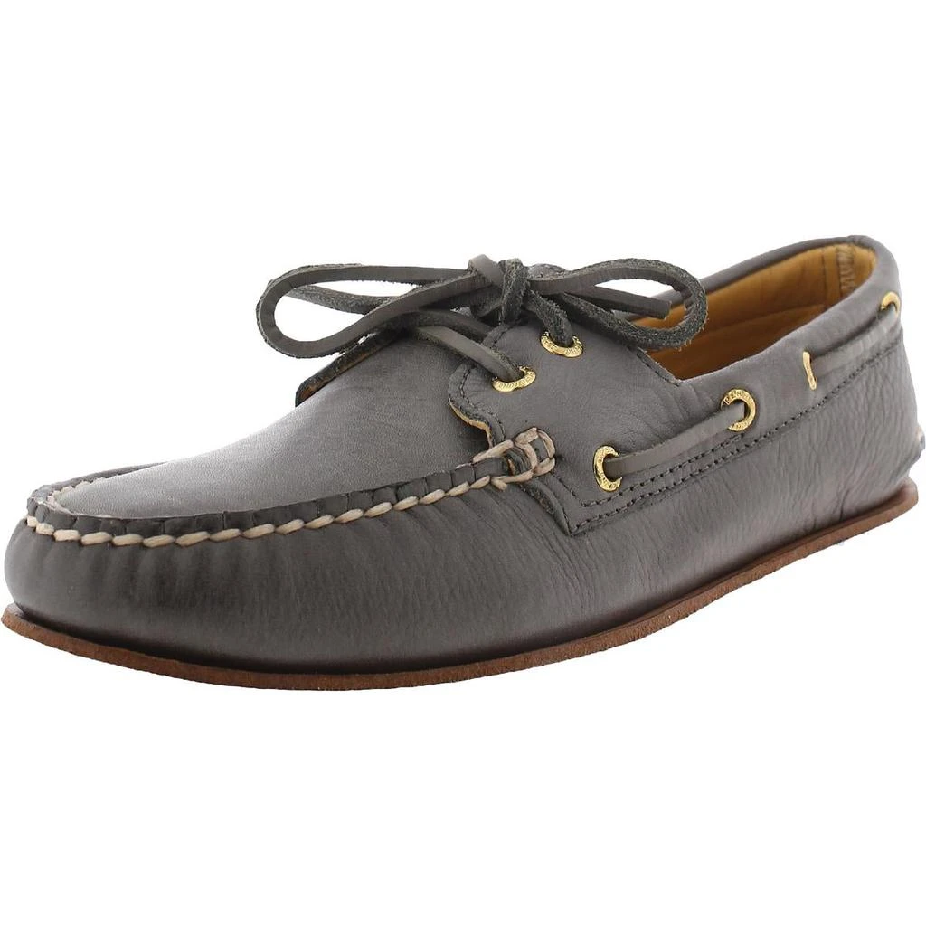 商品Sperry|Sperry Mens Gold A/O 2-Eye Faux Leather Slip On Boat Shoes,价格¥549,第1张图片