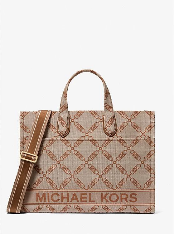 商品Michael Kors|Gigi Large Empire Logo Jacquard Tote Bag,价格¥1503,第1张图片