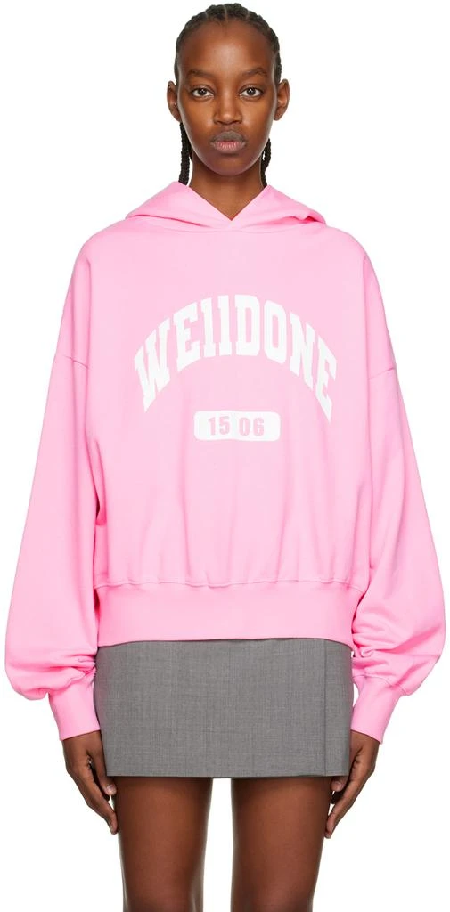 商品We11done|Pink Old School Campus Hoodie,价格¥708,第1张图片
