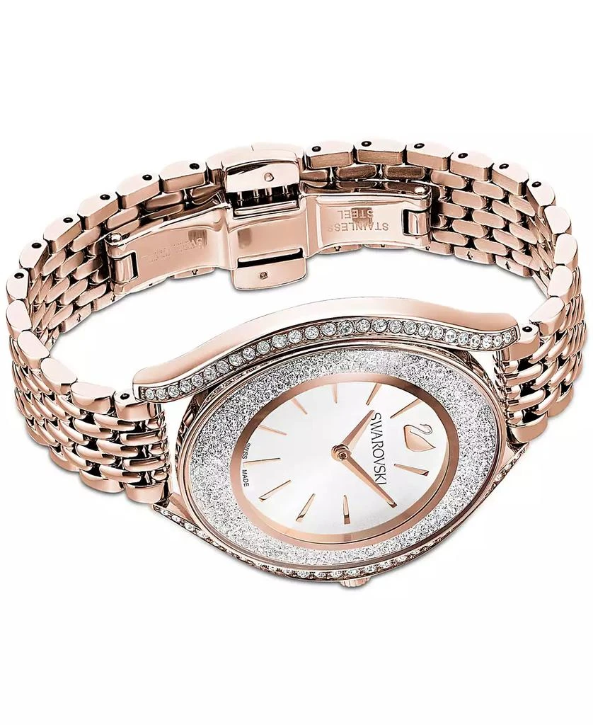 商品Swarovski|Women's Swiss Crystalline Aura Rose Gold-Tone Stainless Steel PVD Bracelet Watch 35mm,价格¥3595,第4张图片详细描述