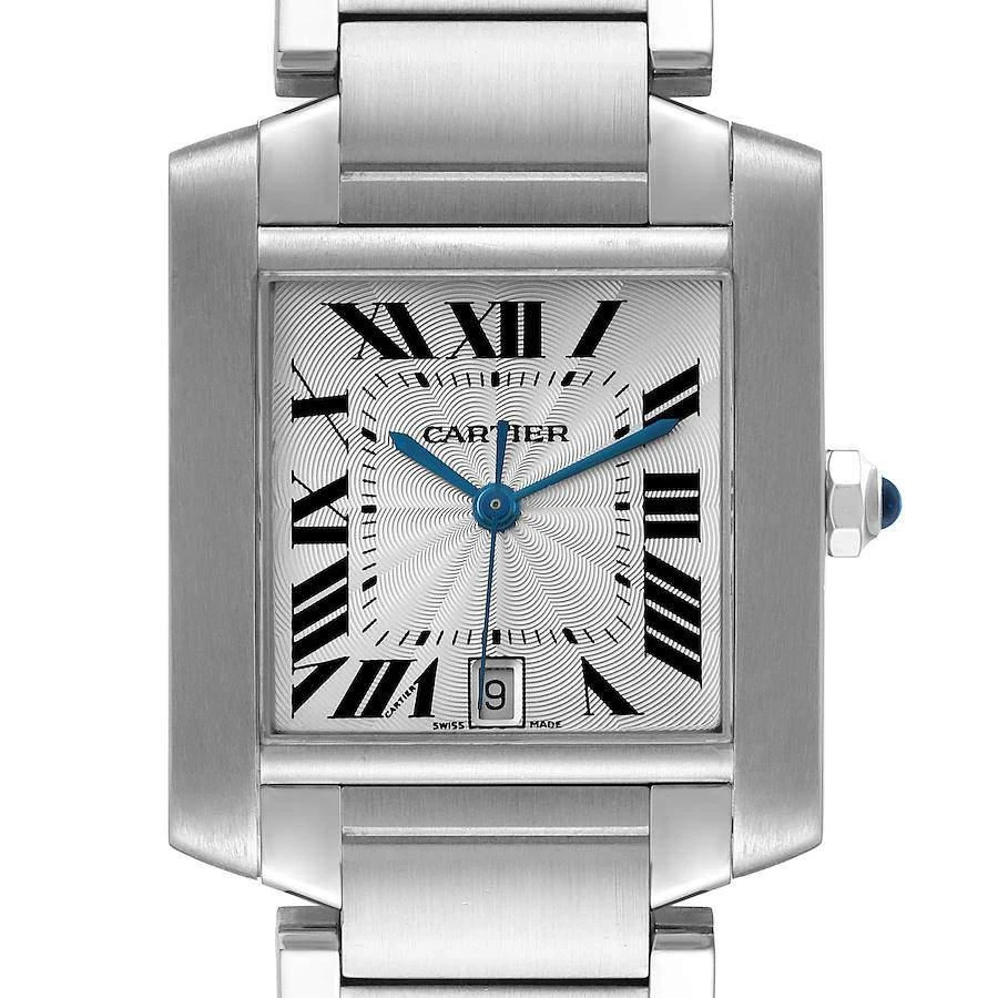 Cartier Silver Stainless Steel Tank Francaise W51002Q3 Automatic Men's Wristwatch 28 mm 商品