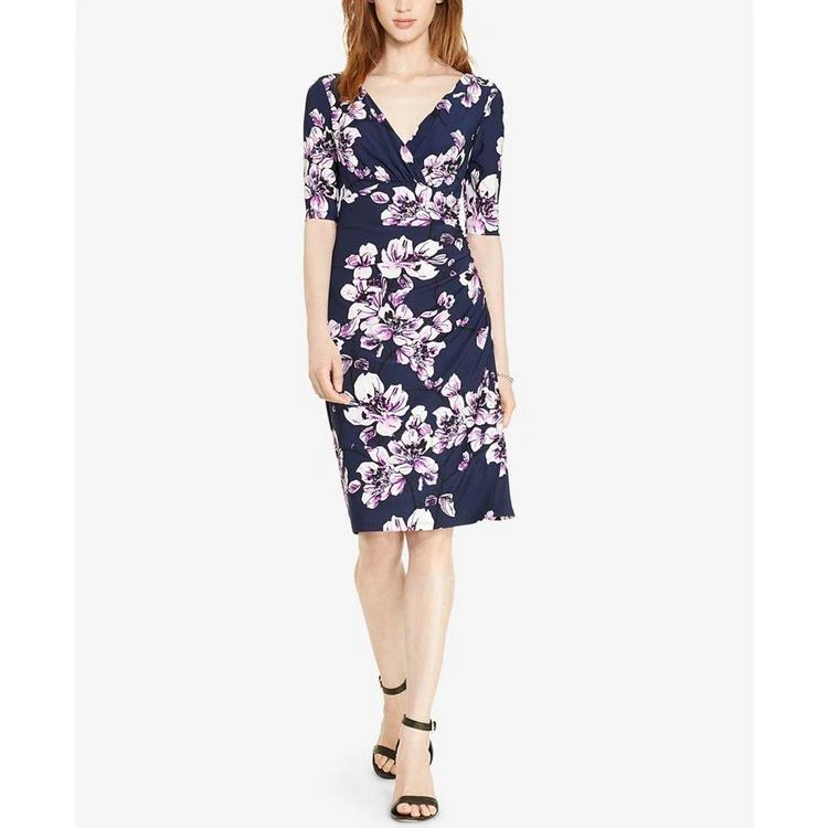 商品Ralph Lauren|Floral-Print Faux-Wrap Dress,价格¥734,第1张图片