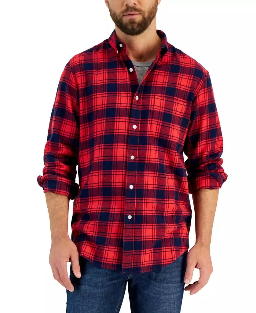 商品Club Room|Men's Regular-Fit Plaid Flannel Shirt, Created for Macy's,价格¥295,第1张图片