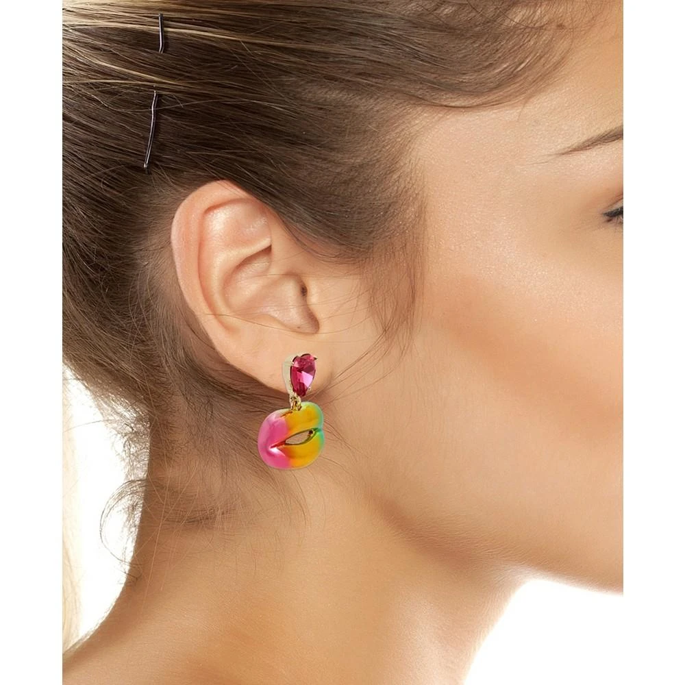 商品Betsey Johnson|Rainbow Lips Drop Earrings,价格¥282,第2张图片详细描述