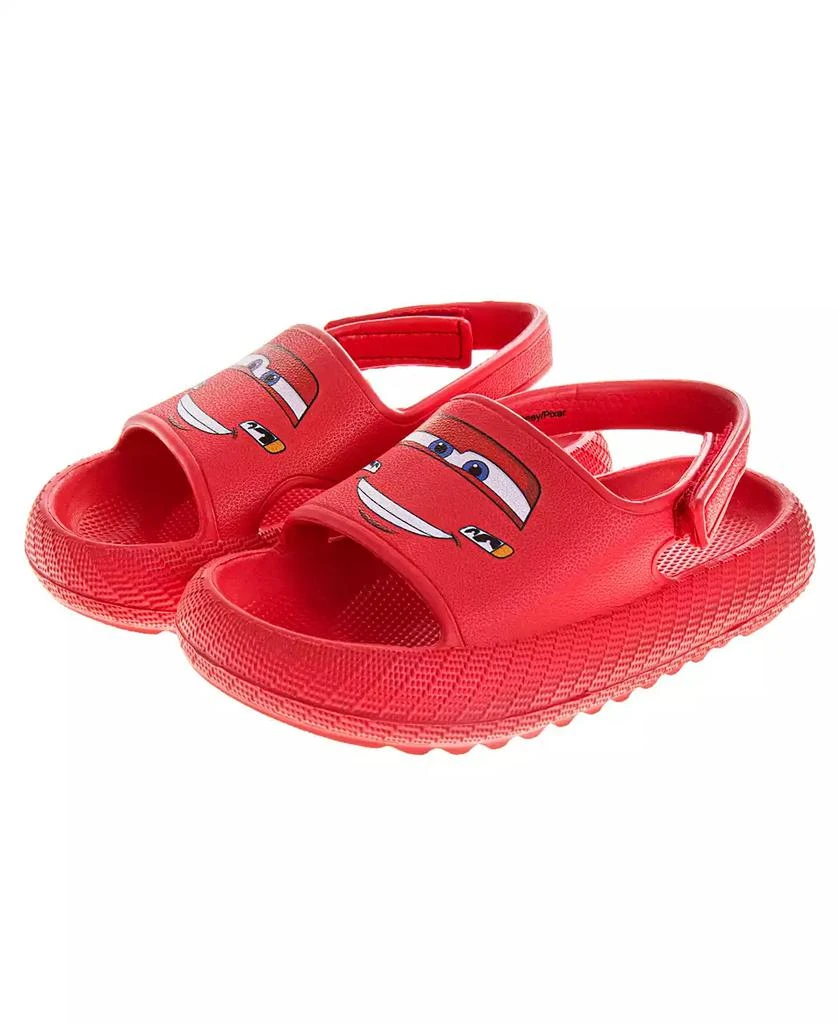 商品Disney|Toddler Boys Cars Lightning McQueen Hook and Loop Backstrap Slides,价格¥221,第5张图片详细描述