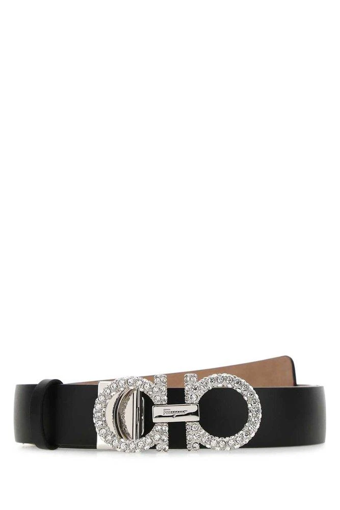 商品Salvatore Ferragamo|Salvatore Ferragamo Gancini Logo Plaque Belt,价格¥2510,第1张图片