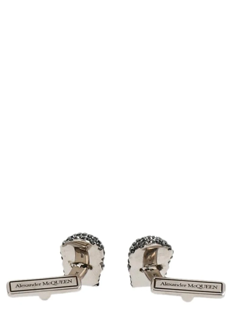 商品Alexander McQueen|Crystal Skull Cufflinks Jewelry Silver,价格¥1921,第2张图片详细描述