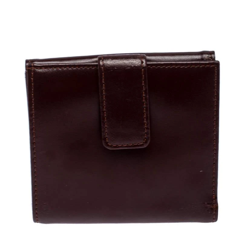 商品[二手商品] Longchamp|Longchamp Maroon Leather Roseau Compact Wallet,价格¥1009,第5张图片详细描述