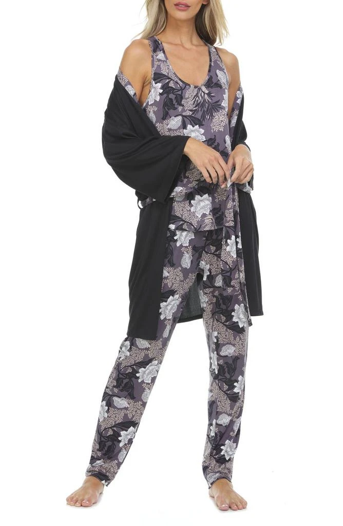 Payton Robe, Tank Top, & Pants Travel 3-Piece Pajama Set 商品