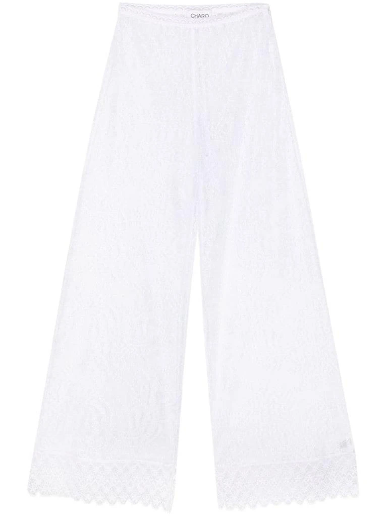 商品Charo Ruiz Ibiza|White Wide Leg Pants,价格¥2574,第1张图片