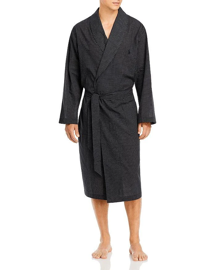 商品Ralph Lauren|Cotton Check Shawl Collar Robe,价格¥610,第1张图片详细描述