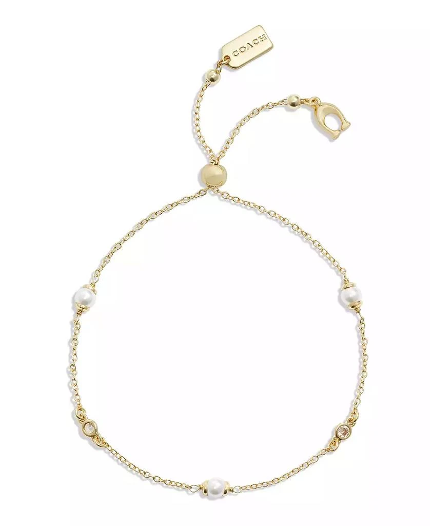 商品Coach|Imitation Pearl Slider Bracelet,价格¥711,第1张图片