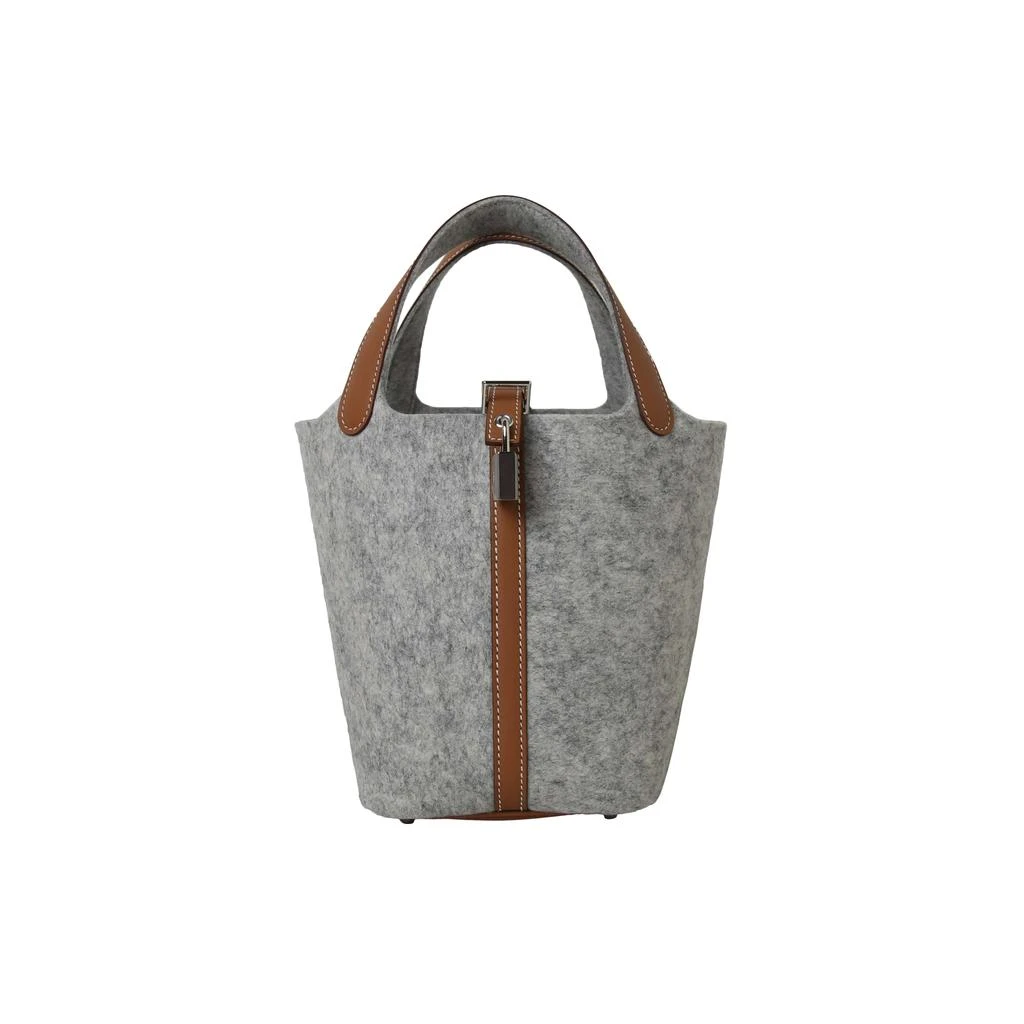 商品Hermes|Hermes Picotin 18 Lock Bag Palladium Hardware Fleece Gris,价格¥31730,第1张图片