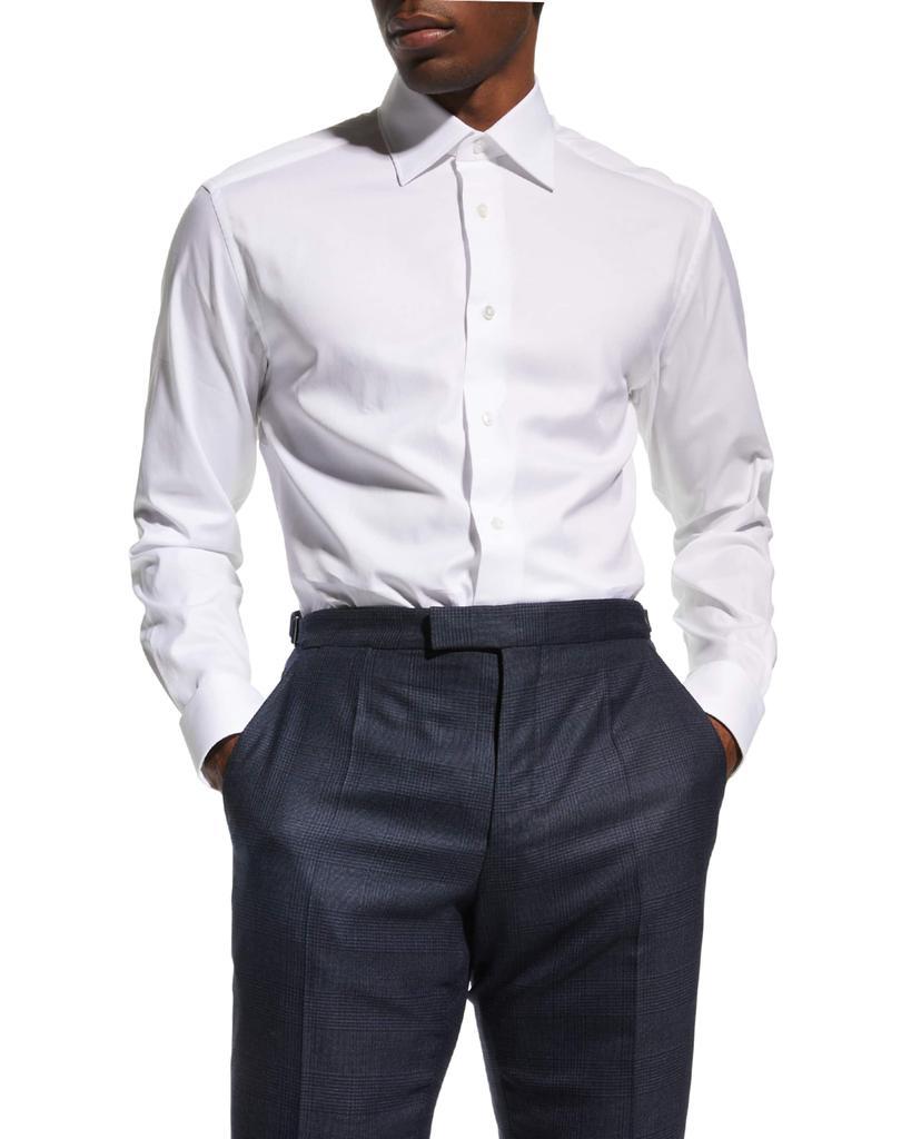 商品Zegna|Men's Trofeo Solid Regular-Fit Dress Shirt,价格¥3685,第6张图片详细描述