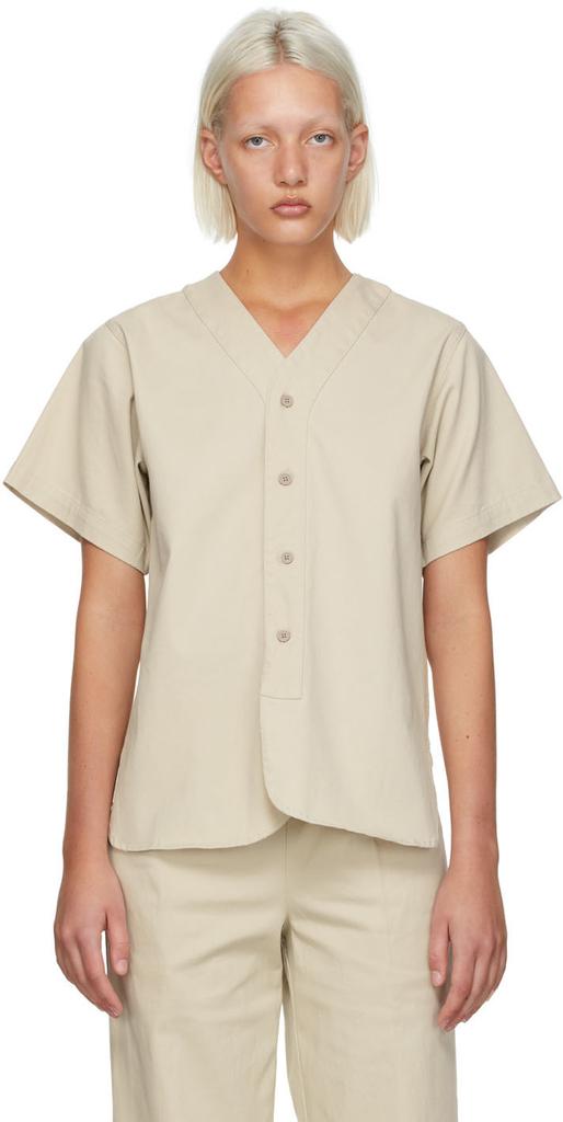 Beige Cotton Boy Scout Shirt商品第1张图片规格展示
