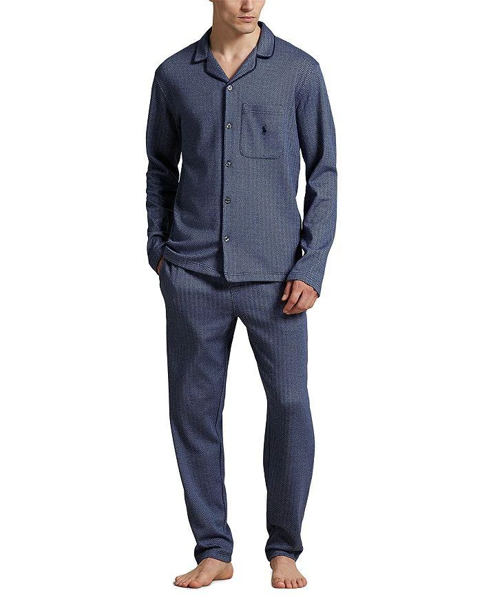 商品Ralph Lauren|Jacquard Knit Herringbone Pajama Shirt,价格¥440,第2张图片详细描述
