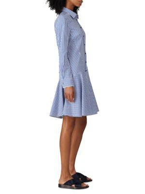 商品Equipment|Striped Knee Lnegth Shirtdress,价格¥723,第3张图片详细描述