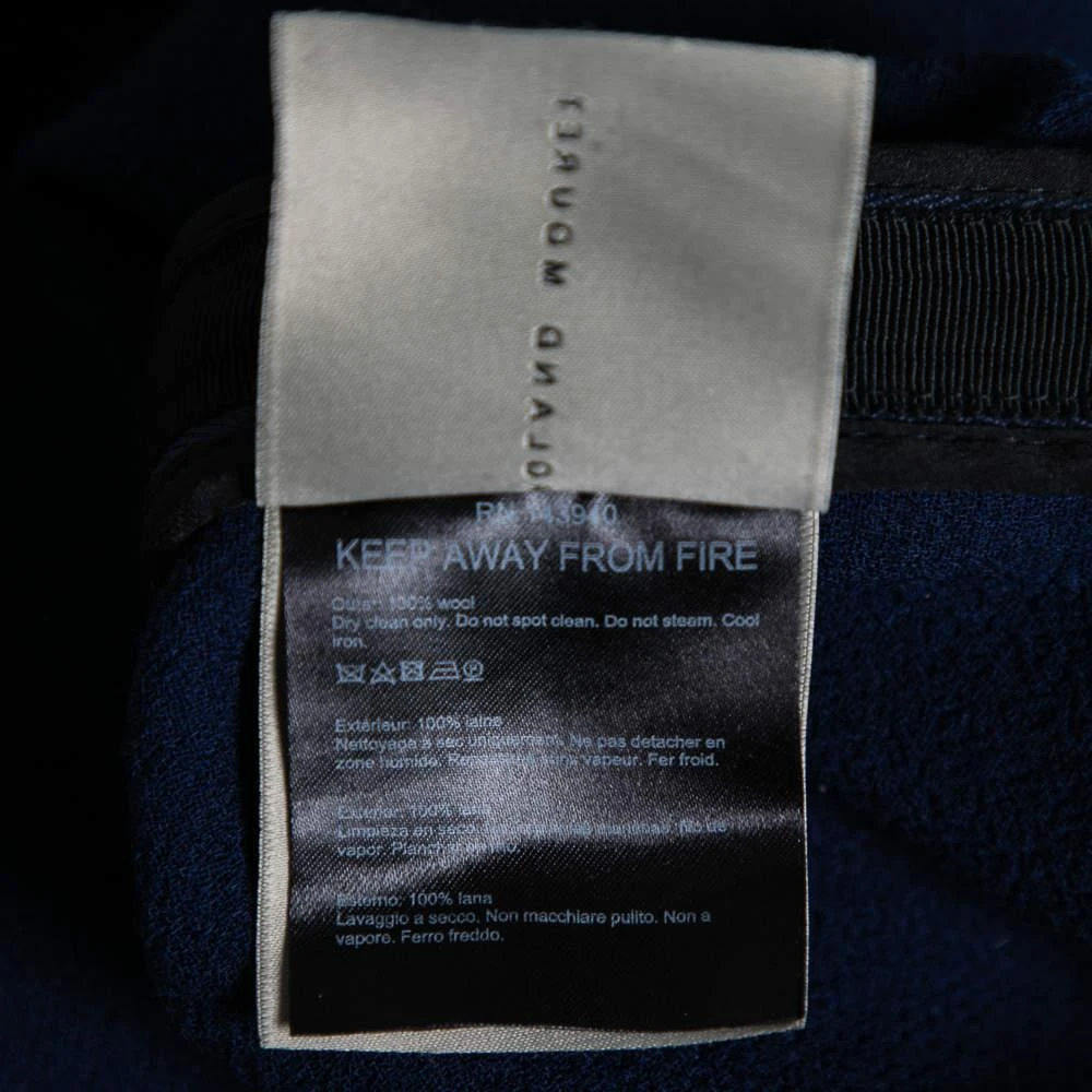 Roland Mouret Navy Blue Wool Crepe Pencil Skirt M 商品