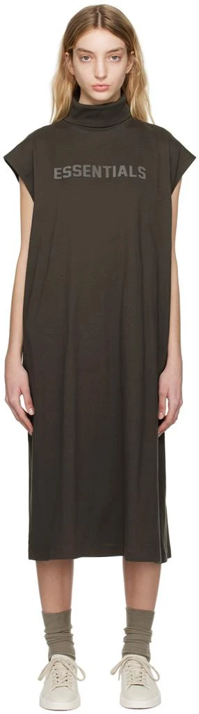 商品Essentials|Gray Sleeveless Midi Dress,价格¥324,第1张图片