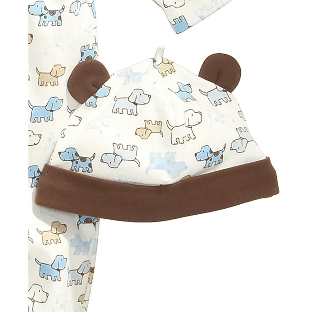 商品Little Me|Baby Boys Cute Puppies Hat and Footed Coveralls Set,价格¥98,第3张图片详细描述
