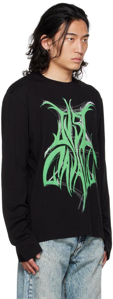 商品Just Cavalli|Black Graphic Long Sleeve T-Shirt,价格¥512,第4张图片详细描述