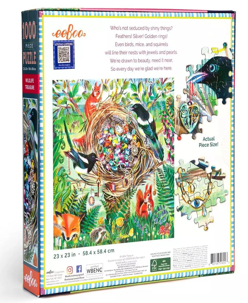 商品Eeboo|Piece Love Wildlife Treasure Puzzle,价格¥173,第3张图片详细描述