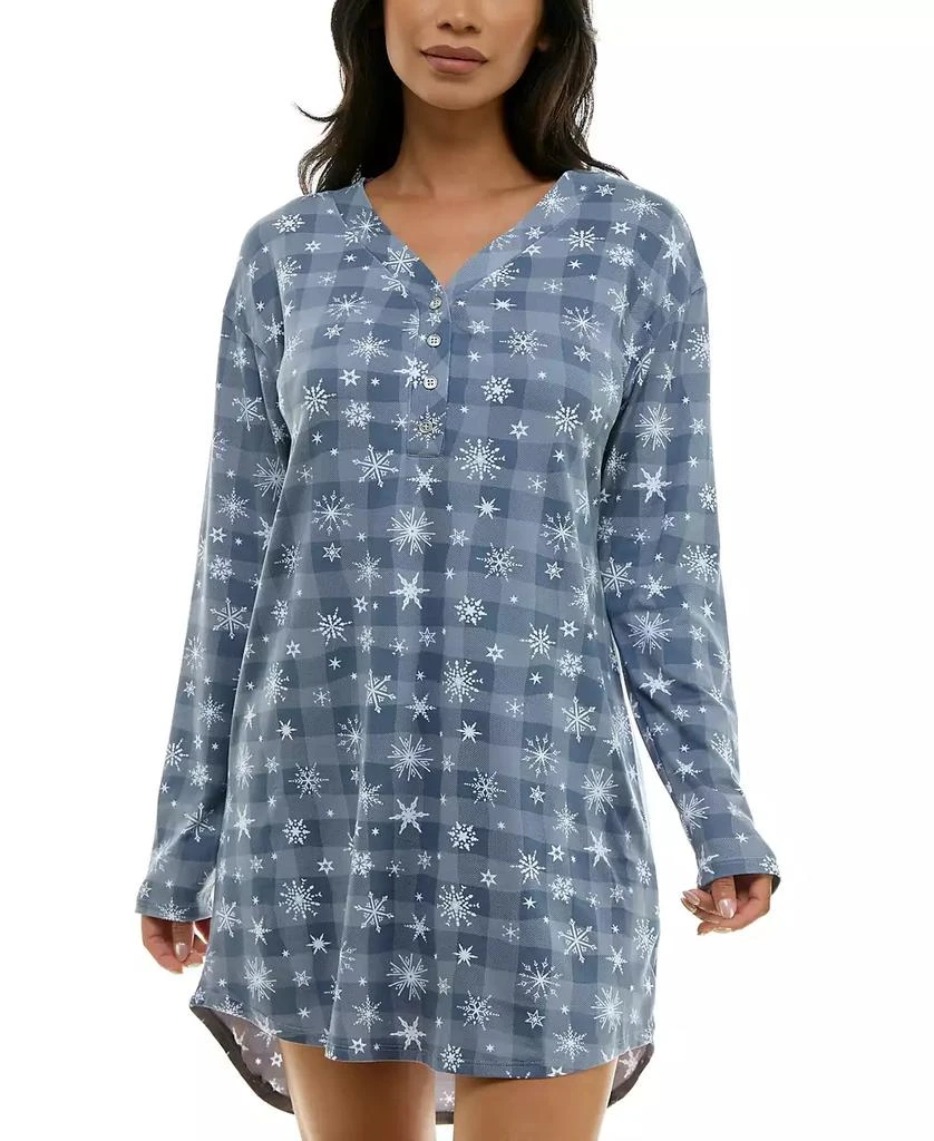 商品Roudelain|Women's Cozy Luxe Henley Sleep Dress,价格¥75,第4张图片详细描述