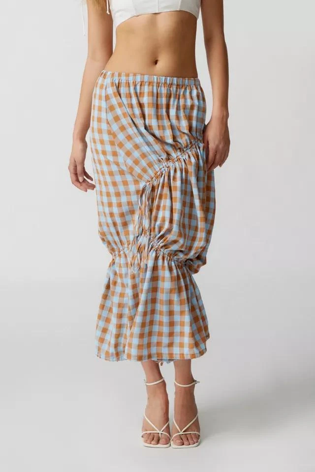 商品Urban Outfitters|UO Ralph Cinched Gingham Midi Skirt,价格¥259,第2张图片详细描述