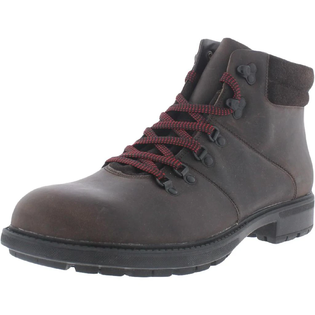 商品Steve Madden|Steve Madden Mens Axell Leather Lugged Sole Combat & Lace-up Boots,价格¥177,第1张图片