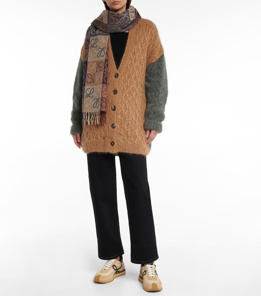 Anagram intarsia wool-blend scarf商品第2张图片规格展示