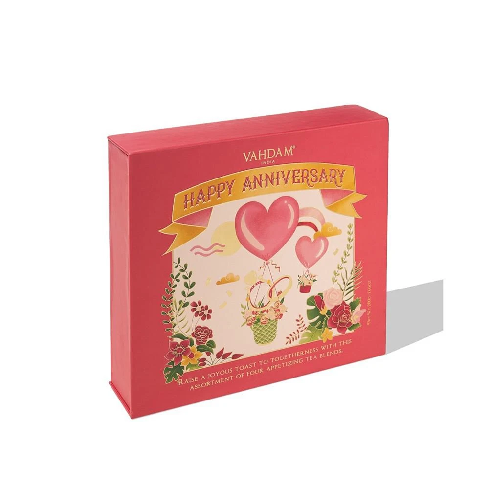 商品Vahdam Teas|Happy Anniversary Assorted Loose Leaf Tea Gift Set, 4 Piece,价格¥299,第2张图片详细描述