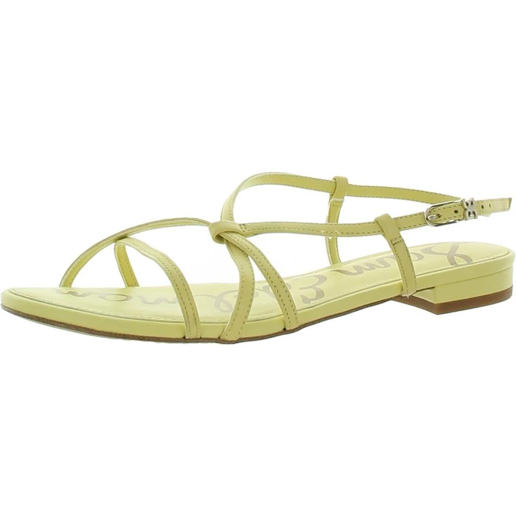 商品Sam Edelman|Sam Edelman Womens Teale Faux Leather Flat Strappy Sandals,价格¥207,第2张图片详细描述