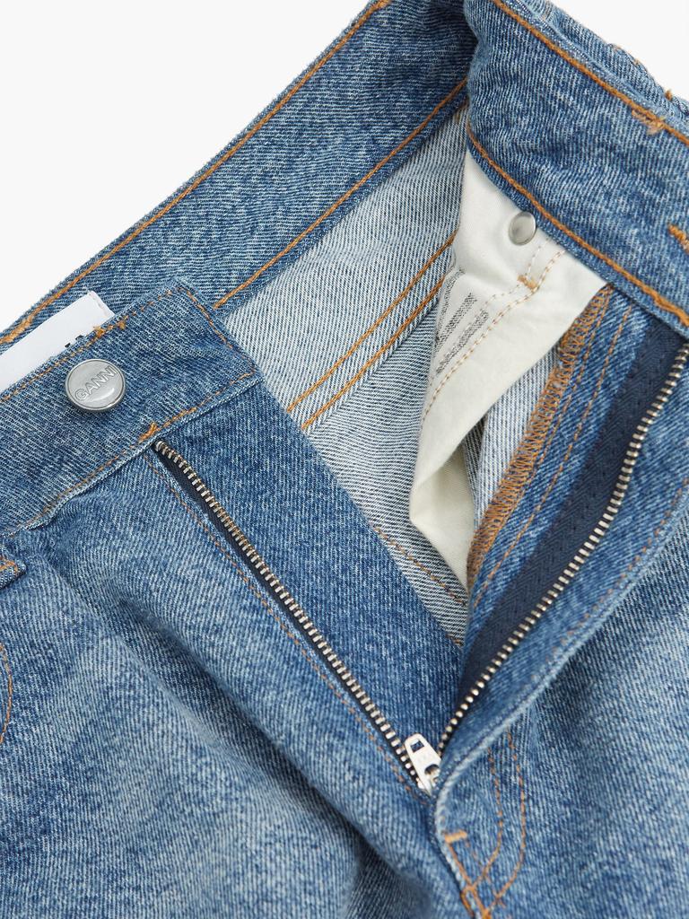 Patchwork organic-cotton straight-leg jeans商品第3张图片规格展示