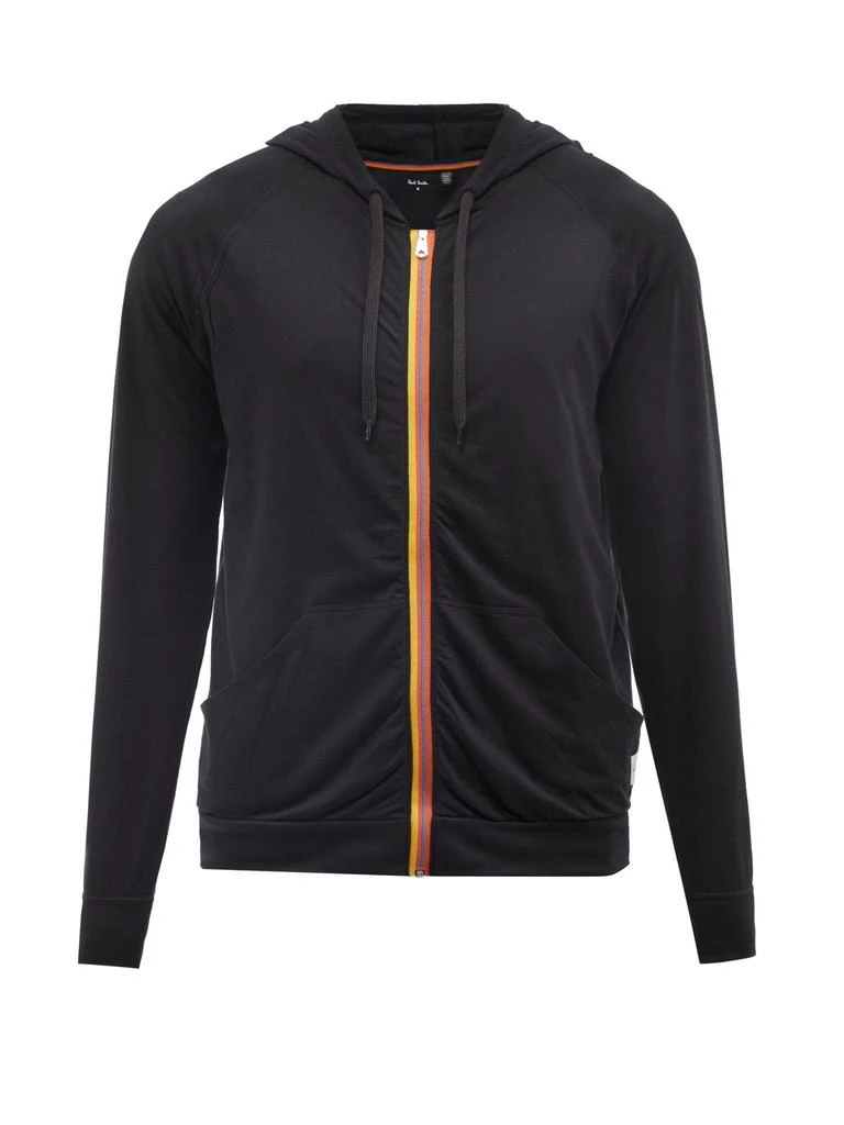 商品Paul Smith|Logo-patch zipped cotton hooded sweatshirt,价格¥591,第1张图片
