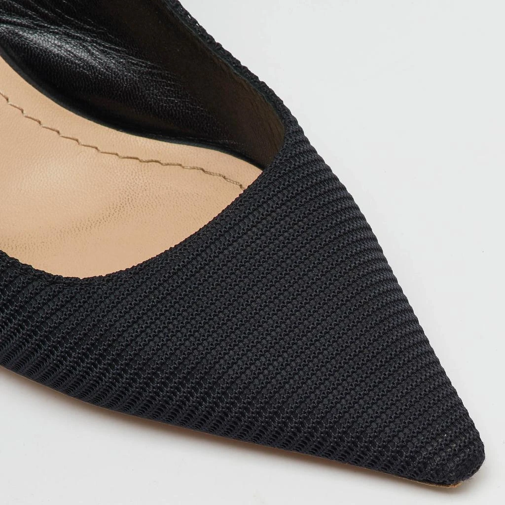 Dior Black Knit Fabric Pointed Toe J'Adior Slingback Pumps Size 38.5 商品